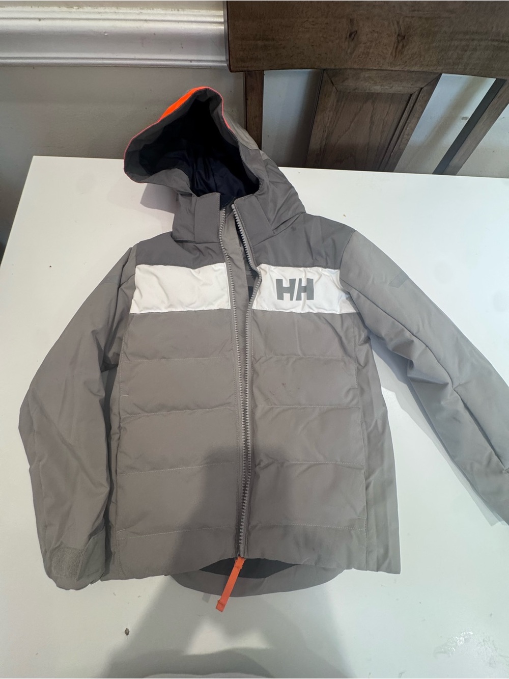 Helly Hansen Kids' Gray vertical insulated jacket